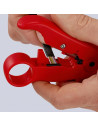 Knipex Инструмент за заголване на коаксиални кабели (RG6, RG7, RG11, RG59), червена ръкохватка 125мм, с отваряща пружина,  - K16 - 4