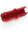 Knipex Инструмент за заголване на плоски и кръгли кабели, червена ръкохватка 125мм, с фиксатор,  - K1664125SB - 4