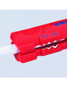 Knipex Инструмент за заголване на плоски и кръгли кабели, червена ръкохватка 125мм, с фиксатор,  - K1664125SB - 6