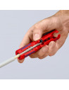 Knipex Инструмент за заголване на кабели, с телескопичен нож, за изолация Ø8-13мм, червена ръкохватка 125мм, с фиксатор,  - K168 - 3
