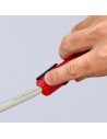 Knipex Инструмент за заголване на кабели, с телескопичен нож, за изолация Ø8-13мм, червена ръкохватка 125мм, с фиксатор,  - K168 - 7