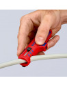 Knipex Инструмент за заголване на кабели, с телескопичен нож, за изолация Ø8-13мм, червена ръкохватка 125мм, с фиксатор,  - K168 - 8