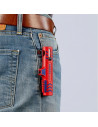 Knipex Инструмент за заголване на кабели, с телескопичен нож, за изолация Ø8-13мм, червена ръкохватка 125мм, с фиксатор,  - K168 - 11
