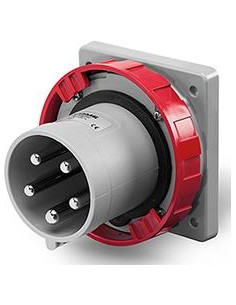 Scame Промишлен щепсел 3P+N+Е 125A 346-415V IP66/67, 6h серия Optima панелен монтаж 114x114мм - 248.12597 - Цена | LEDs4economy