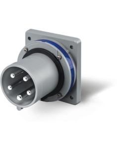 Scame Промишлен щепсел 2P+Е 63A 200-250V IP44/54, 6h серия Optima панелен монтаж 100x110мм - 243.6393 - Цена | LEDs4economy