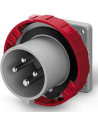 Scame Промишлен щепсел 3P+Е 32A 346-415V IP66/67, 6h серия Optima панелен монтаж 75x75мм - 248.3296 - Цена | LEDs4economy