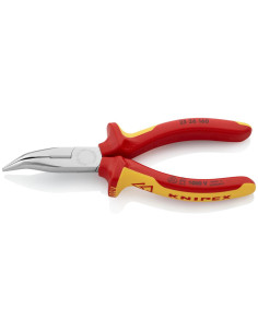 Knipex Клещи резачки с извит остър връх, хромирани, VDE 1000V жълто-червена ръкохватка 160мм, - K2526160 - Цена | LEDs4economy
