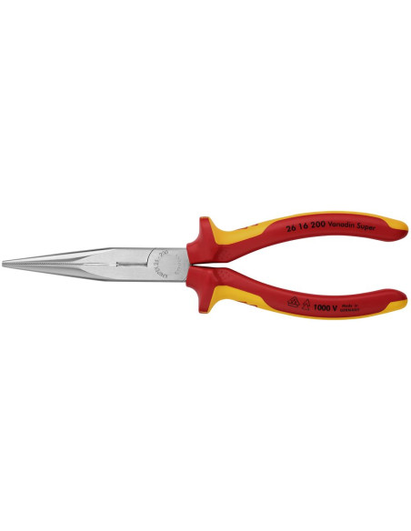 Knipex Клещи резачки с дълъг остър връх, хромирани, VDE 1000V 