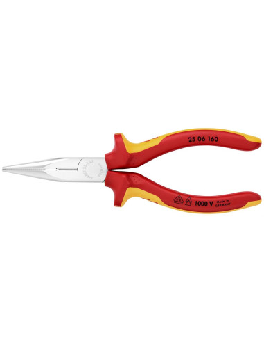 Knipex Клещи резачки с остър връх, хромирани, VDE 1000V 