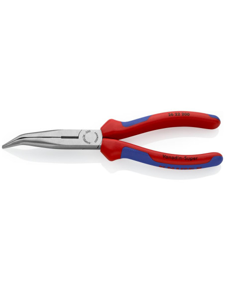 Knipex Клещи резачки с извит дълъг остър връх, синьо-червена 