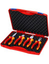 Knipex Комплект в куфар RED с 4 бр. клещи - комбинирани (K0306180), резачки (K7006160), заголващи (K1106160), тънки (K2616200), 
