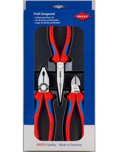 Knipex Комплект с 3 бр. клещи - комбинирани 180мм (K0302180), резачки 160мм (K7002160), дълъг остър връх 200мм (K2615200), - K0 