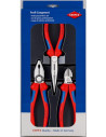 Knipex Комплект с 3 бр. клещи - комбинирани 180мм (K0302180), резачки 160мм (K7002160), дълъг остър връх 200мм (K2615200),  - K0