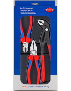 Knipex Комплект с 3 бр. клещи - комбинирани 180мм (K0302180), резачки 160мм (K7002160), Cobra 250мм (K8701250), - K002009V01 - Ц