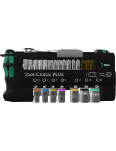 Wera Комплект тресчотка ¼" и отвертка, с вложки, адаптер и битове, Tool-Check Plus - W056490 - Цена | LEDs4economy
