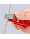 Knipex Кабелен нож, за изолация Ø4-16мм, червена ръкохватка 130мм, с фиксатор,  - K162016SB - 5