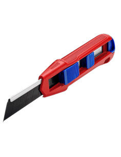 Knipex Макетен нож с магнезиев корпус Cutix, стабилизационна шина и 2 резервни ножчета, - K9010165BK - Цена | LEDs4economy