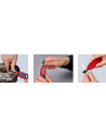 Knipex Макетен нож с магнезиев корпус Cutix, стабилизационна шина и 2 резервни ножчета,  - K9010165BK - 6