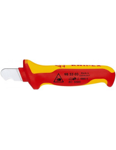 Knipex Кабелен нож извит, VDE 1000V жълто-червена ръкохватка 170мм, - K985303 - Цена | LEDs4economy