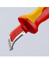 Knipex Кабелен нож извит с предпазител, VDE 1000V жълто-червена ръкохватка 180мм,  - K9855 - 2