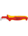 Knipex Кабелен нож извит с предпазител, VDE 1000V жълто-червена ръкохватка 180мм,  - K9855 - 8