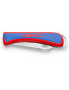 Knipex Сгъваем нож за електротехници, синьо-червена ръкохватка 120мм,  - K162050SB