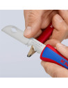 Knipex Сгъваем нож за електротехници, синьо-червена ръкохватка 120мм,  - K162050SB - 6