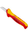 Knipex Кабелен нож, VDE 1000V жълто-червена ръкохватка 190мм,  - K9852 - 9