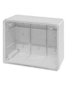 Scame Кутия 240х190х125мм IP56, UV,плътни стени, затваряне с винт на прозрачен капак, Scabox - 686.428 - Цена | LEDs4economy