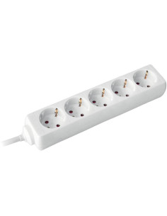 COMMEL Разклонител БЯЛ 5x2P+E с кабел 5 метра / 1.5mm2 - C232-503 - Цена | LEDs4economy