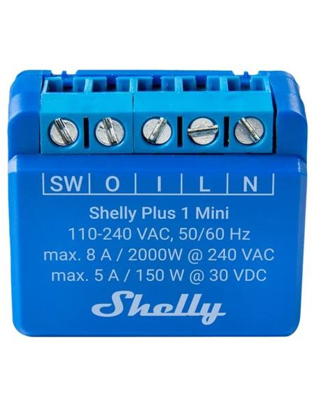 Микромодул Smart реле 1х On/Off 8A изисква неутрала Shelly Plus 1 Mini - 265659