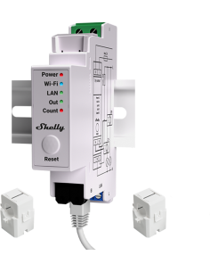 Shelly Монофазен Smart мерител 2х 50A за DIN монтаж Shelly PRO EM 50 - 268148S - Цена | LEDs4economy