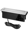 ORNO Мебелна кутия Pop-Up, с контакти 3х шуко, 2х USB тип A+C, кабел 2m, 273x65x93mm, цвят ИНОКС,  - OR-GM-9014(GS)/B-G - 3