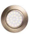 ULTRALUX МИНИ LED ЛУНА ЗА ВГРАЖДАНЕ IP44 4W, 4200K, 220V, 60°, НЕУТРАЛНА СВЕТЛИНА, САТИНИРАН МЕСИНГ - LML220442SB