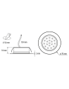ULTRALUX МИНИ LED ЛУНА ЗА ВГРАЖДАНЕ IP44 4W, 4200K, 220V, НЕУТРАЛНА СВЕТЛИНА, БЯЛА - LML220442W - 3