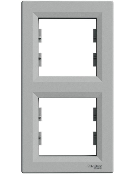 SE Рамка 2х вертикална цвят Алуминий Asfora  - EPH5810261 | 