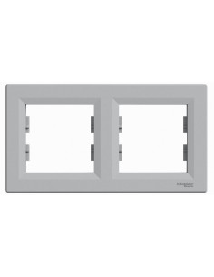 SE Рамка 2х цвят Алуминий Asfora - EPH5800261 - Цена | LEDs4economy