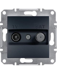 SE Розетка TV+SAT крайна 1dB цвят Антрацит Asfora - EPH3400171 - Цена | LEDs4economy