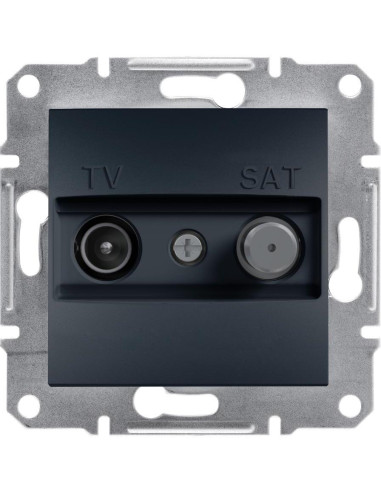 Розетка TV+SAT крайна 1dB цвят Антрацит Asfora SE