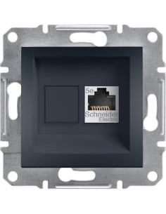 SE Розетка RJ45 UTP cat.5е цвят Антрацит Asfora - EPH4300171 - Цена | LEDs4economy