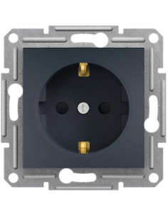 SE Контакт ШУКО 16A с детска защита цвят Антрацит Asfora - EPH2900271 - Цена | LEDs4economy