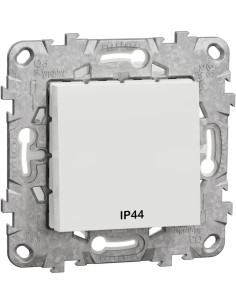 SE Девиаторен ключ IP44 с носеща рамка 2 мод. цвят Бял Unica - NU528218 - Цена | LEDs4economy