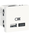 SE Розетка 2хUSB за зареждане тип A+C 2.4A 12W 2 мод. цвят Бял Unica - NU301818 - Цена | LEDs4economy
