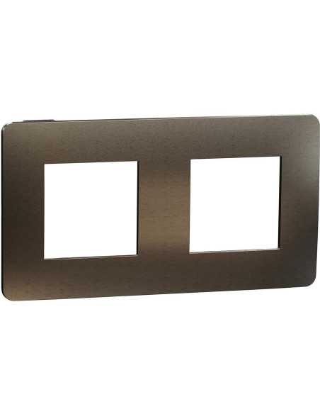 Лицева рамка 2х цвят Тъмен алуминий / Антрацит Unica Studio Metal SE