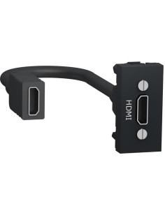 SE Розетка HDMI с кабел 15см. 1 мод. цвят Антрацит Unica - NU343054 - Цена | LEDs4economy