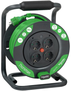 SE Макара Thorsman 20м IP20 H05VV-F 3G1.5mm2 термична защита 4x шуко - IMT33140 - Цена | LEDs4economy