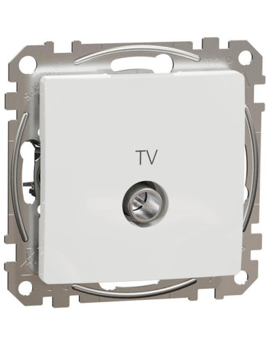 Розетка TV тип коаксиал 4dB цвят Бял Sedna SE