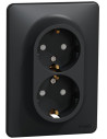 SE Контакт шуко двоен моноблок цвят Антрацит Sedna - SDD314221 - Цена | LEDs4economy