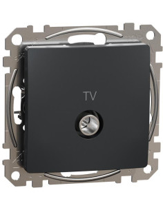 SE Розетка TV тип коаксиал 4dB цвят Антрацит Sedna - SDD114471 - Цена | LEDs4economy