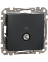 SE Розетка TV тип коаксиал 4dB цвят Антрацит Sedna - SDD114471 - Цена | LEDs4economy